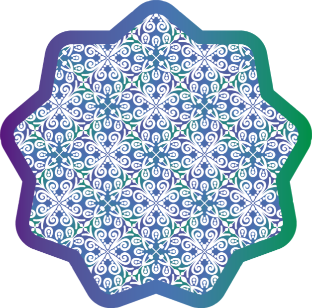 Negenhoekig tegelontwerp vinyl tapijt  - TenStickers