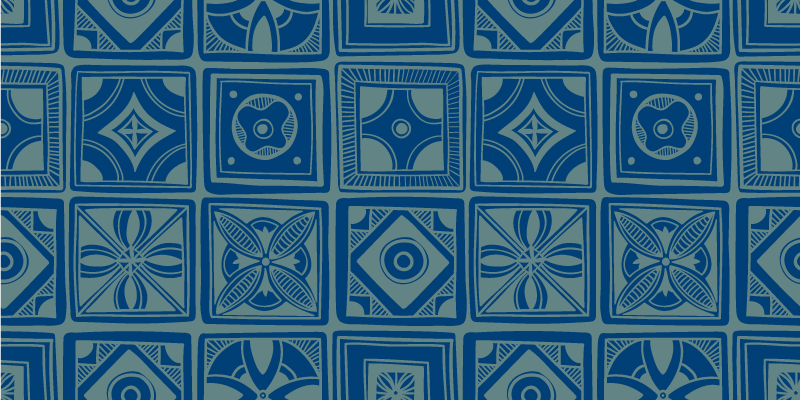 Decoratieve geometrische vinyl tapijt tegels - TenStickers