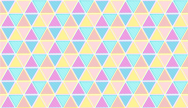 Kleurrijk driehoekspatroon vinyl tapijt geometrisch - TenStickers