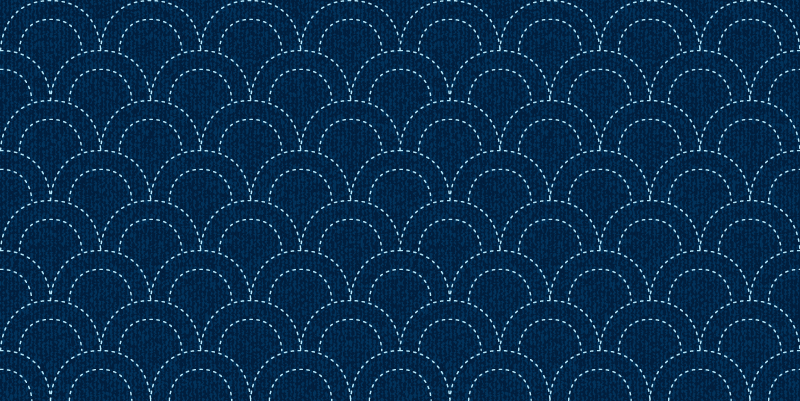 Vinyl tapijt geometrisch scalloppatroon diepten - TenStickers