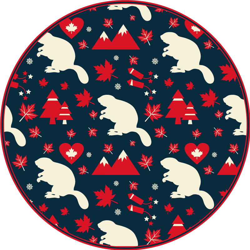 Feestelijk polair patroon vinyl tapijt kerstmis - TenStickers