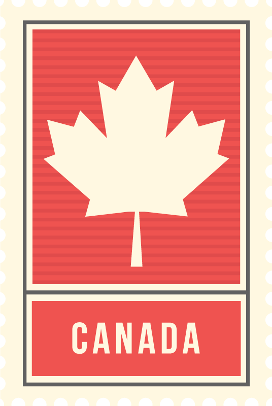 Canadese esdoornblad vinyl tapijt antiek - TenStickers