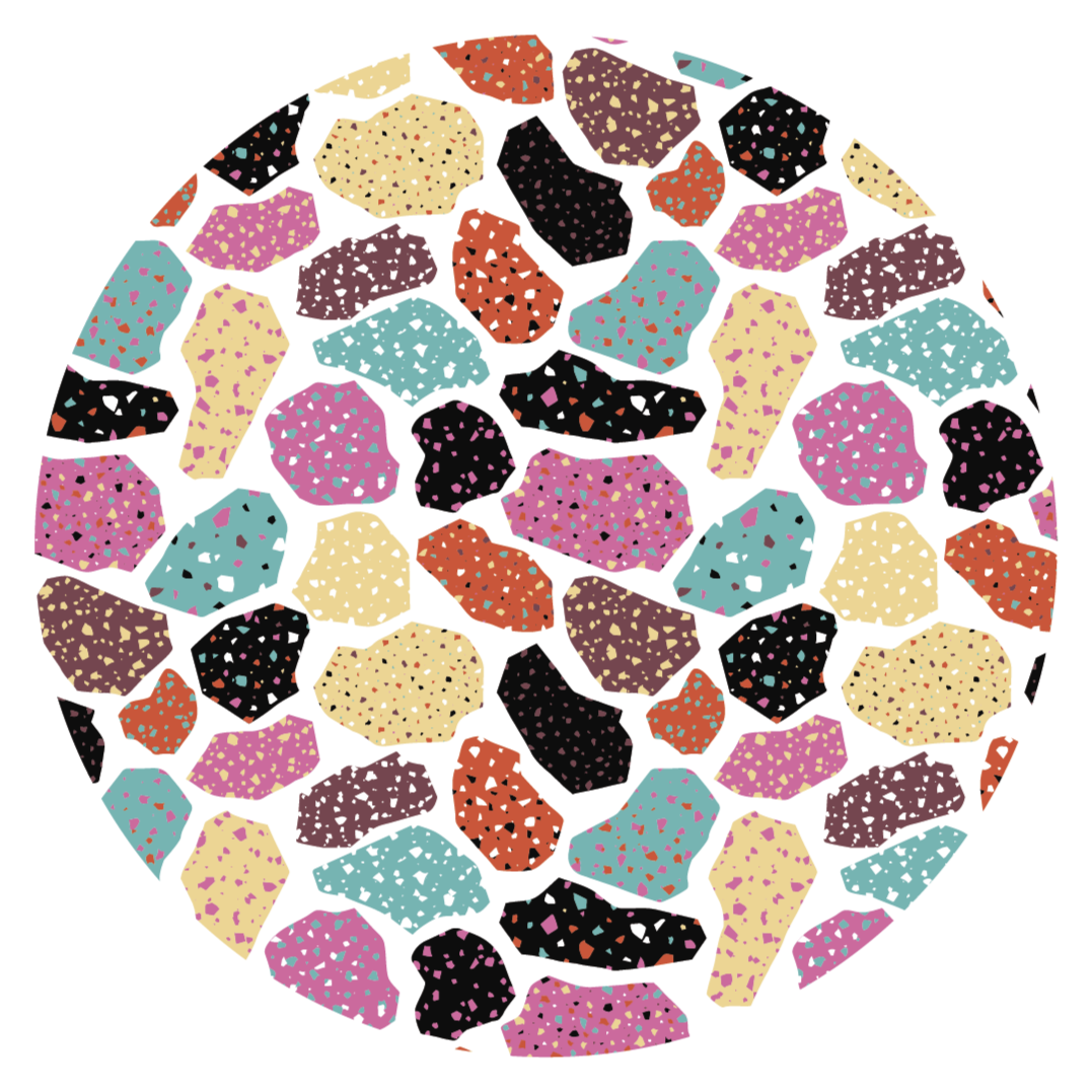 Gespikkeld terrazzo vinyl vloerkleed dierenprint - TenStickers
