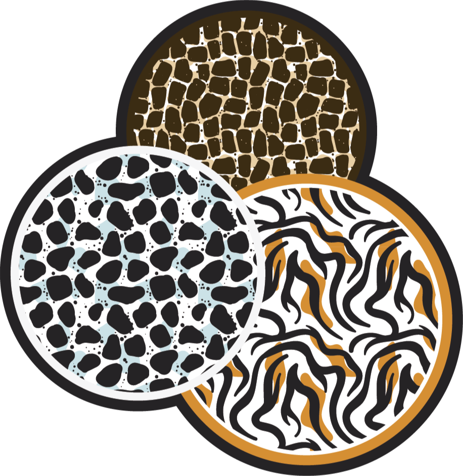 Safari-motief trio vinyl vloerkleed dierenprint - TenStickers