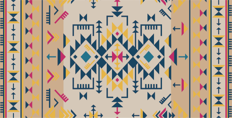 Geometrische decoratie met motieven vinyl tapijt geometrisch - TenStickers