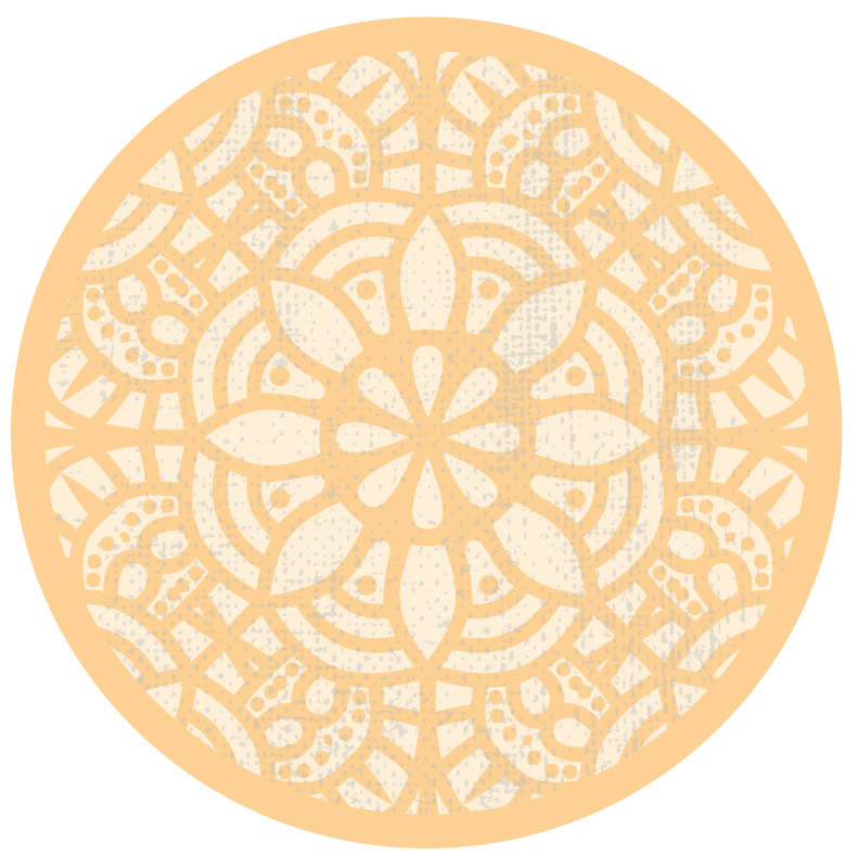 Vinyl tapijt mandala cirkelmotief - TenStickers