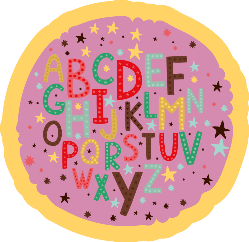 Educatieve alfabetische vinyl tapijt alfabet - TenStickers