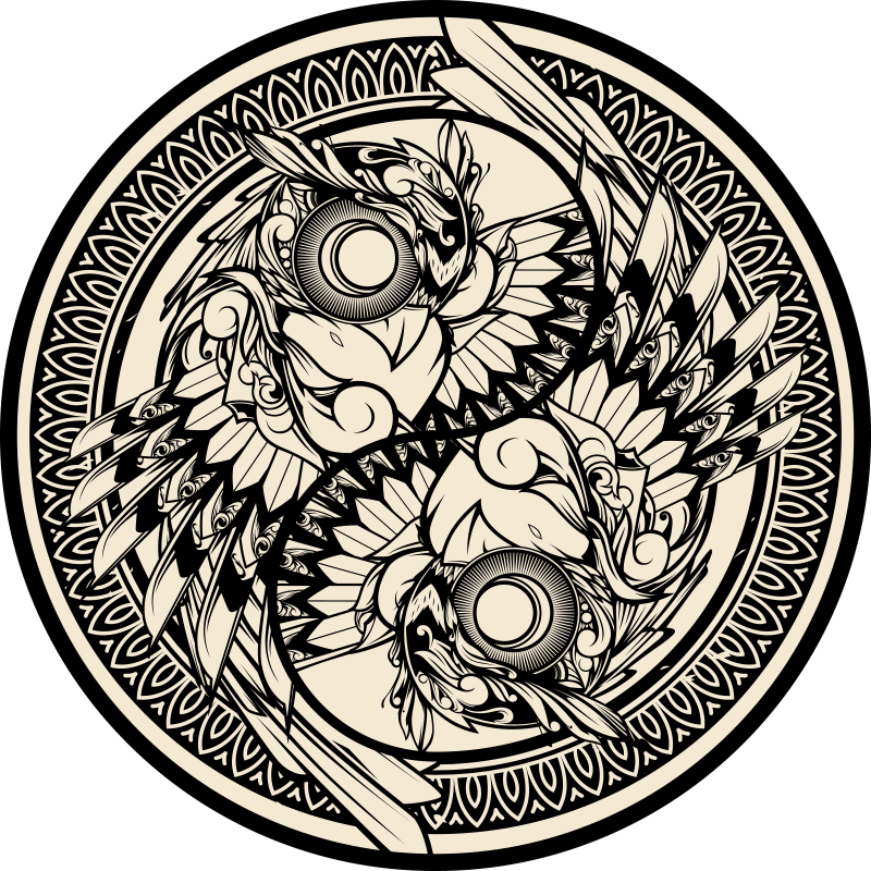 Vinyl tapijt mandala gedetailleerde mandala - TenStickers