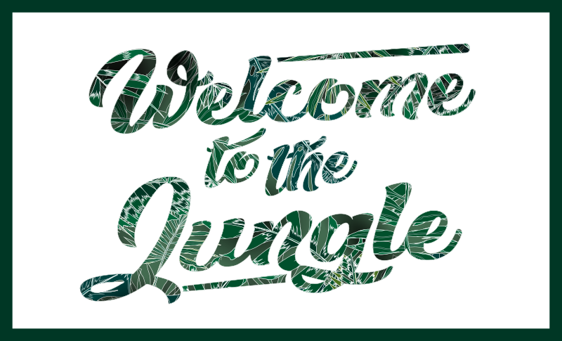 Jungle welkomstzin vinyl tapijt zinnen en teksten - TenStickers