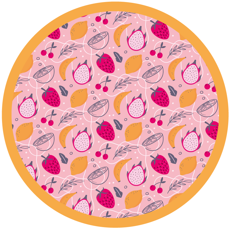 Fruitig genot dieren vinyl tapijt - TenStickers