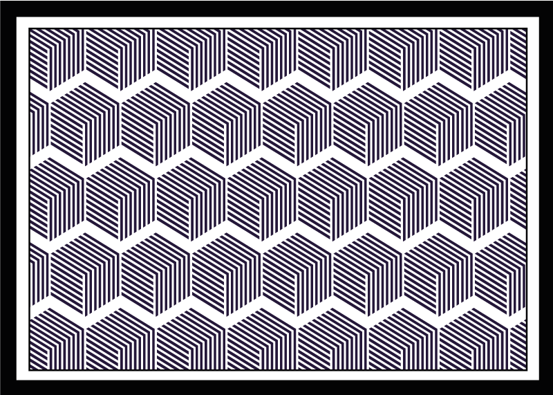 Kubistisch contrast vinyl tapijt geometrisch - TenStickers