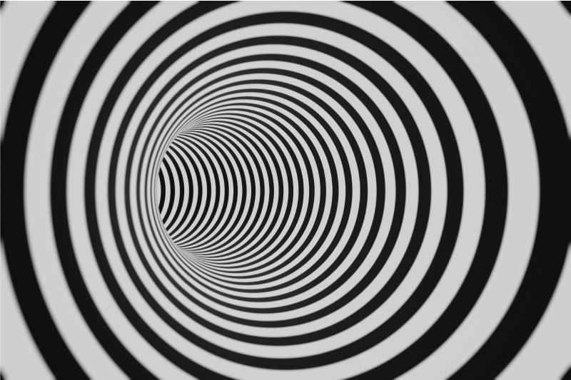 Optische illusie werveling vinyl tapijt geometrisch - TenStickers