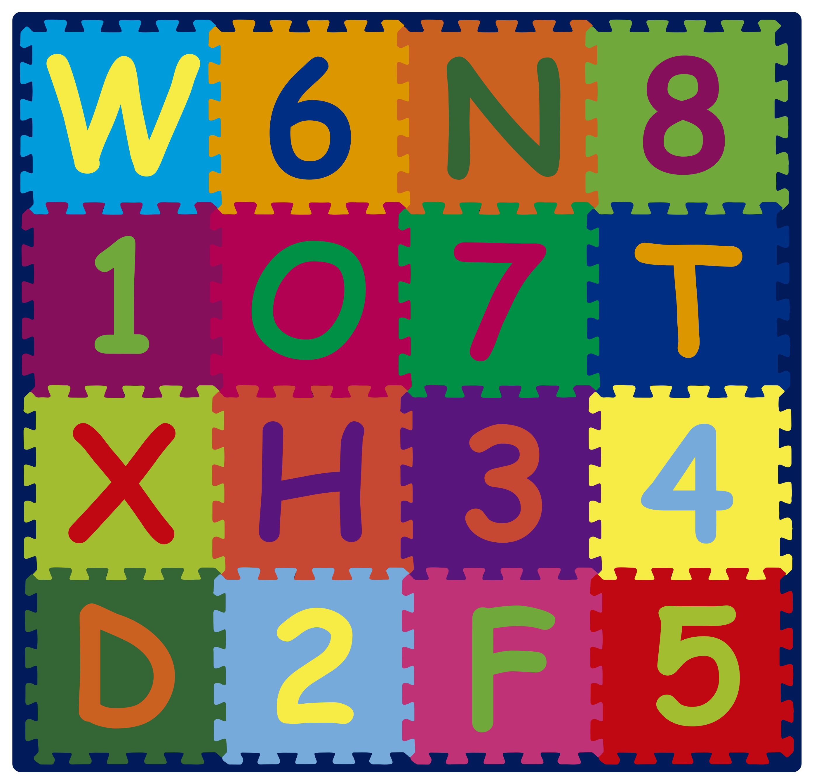 Vinyl tapijt alfabet puzzel - TenStickers