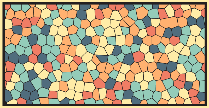 Vinyl tapijt geometrisch hexagon patroon - TenStickers