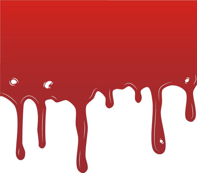 Druipende verf vinyl tapijt Halloween - TenStickers