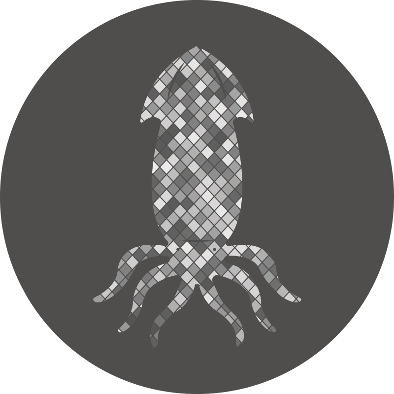 Mozaïek inktvis silhouet vinyl tapijt tegels - TenStickers