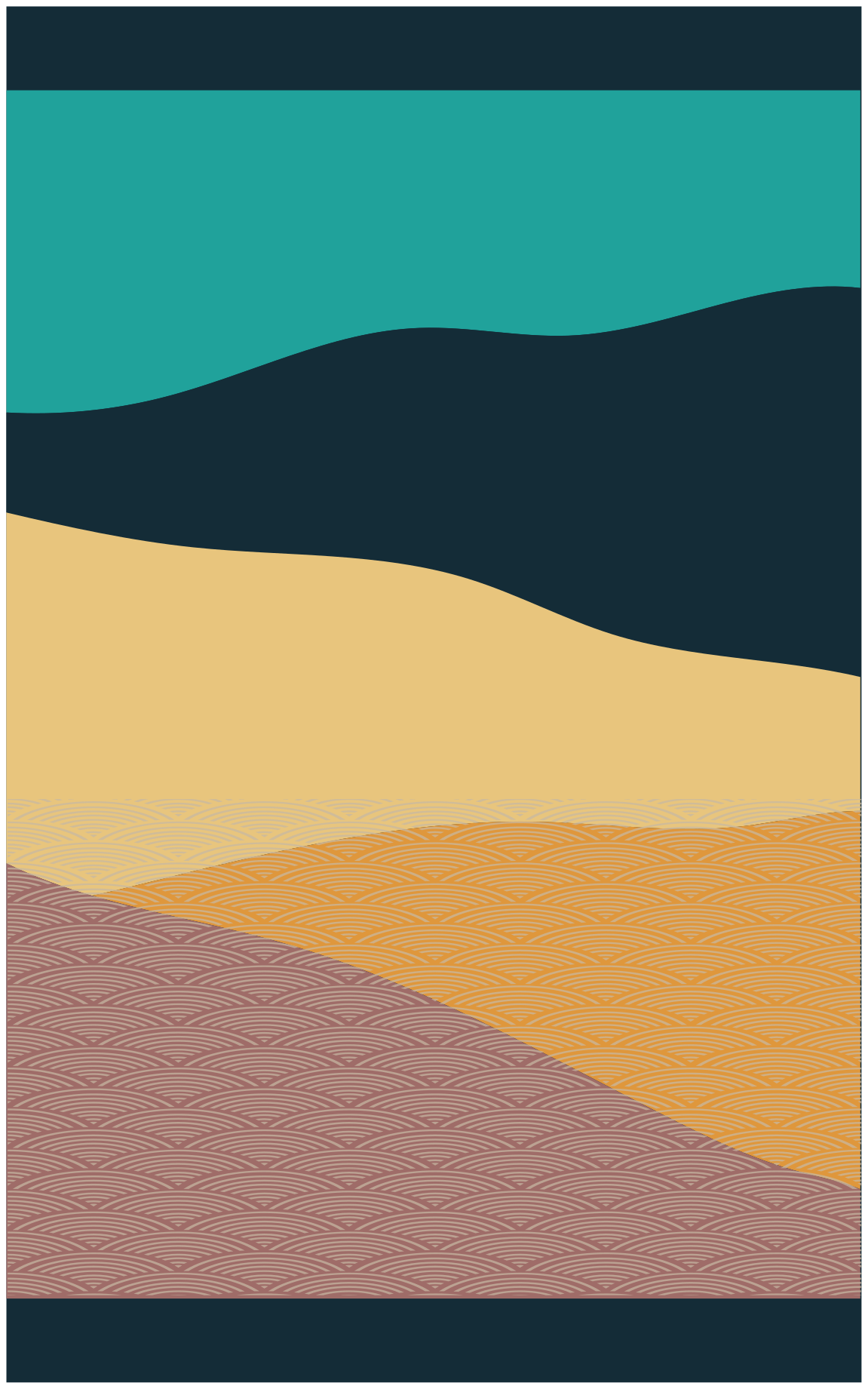 Abstracte golvende vormen vinyl tapijt geometrisch - TenStickers