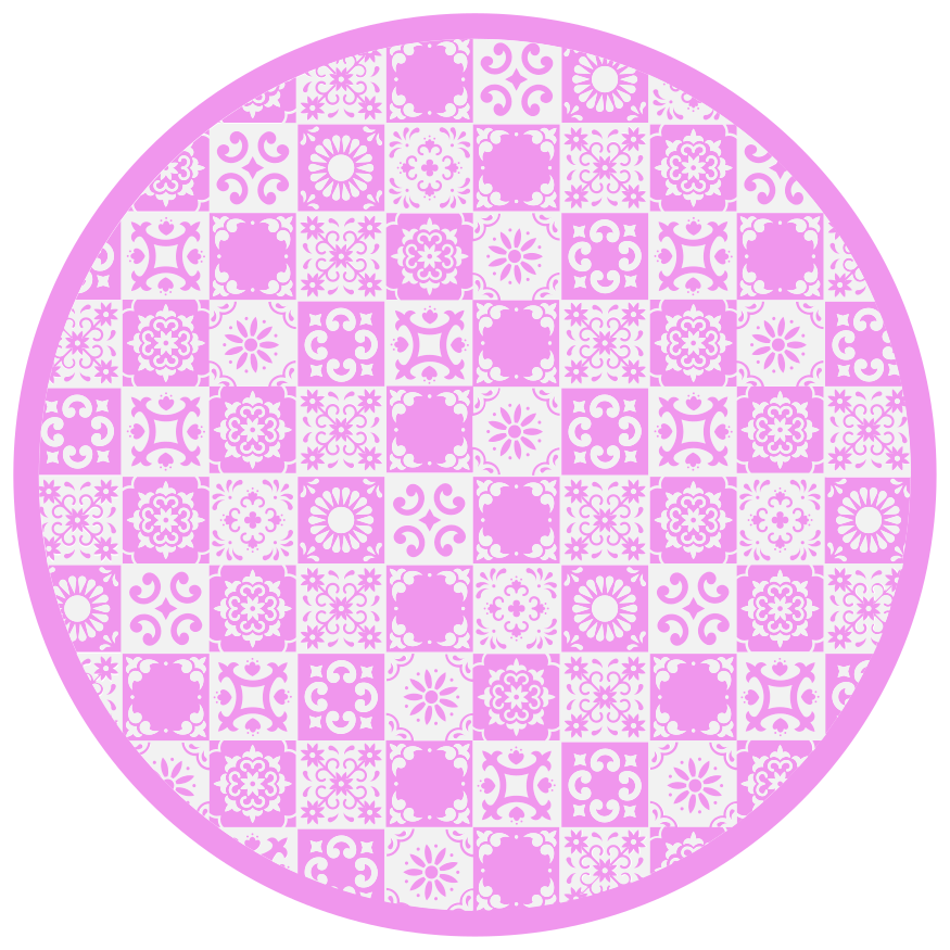 Vinyl tapijt mandala geïnspireerde cirkel - TenStickers