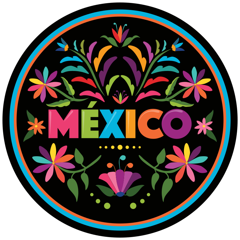 Mexicaanse folklore vinyl tapijt etnisch - TenStickers