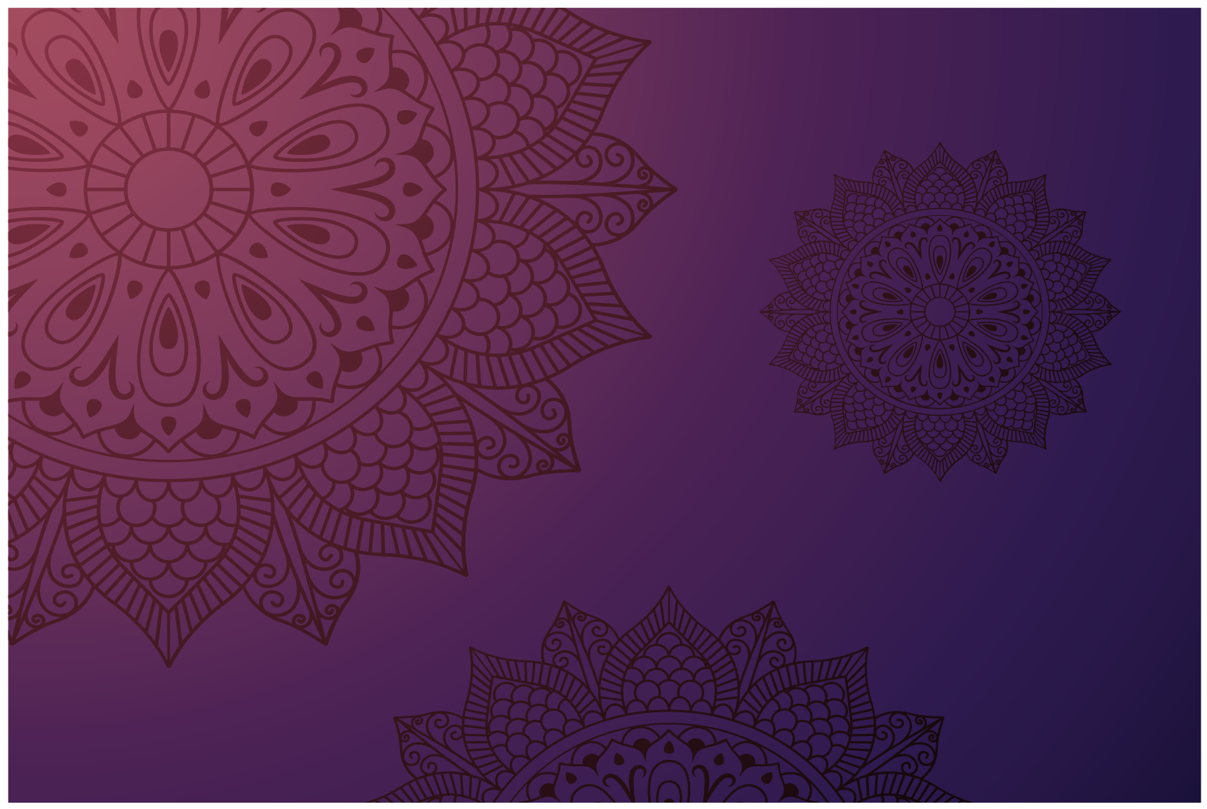Vinyl tapijt mandala mandala patroon tapijt - TenStickers