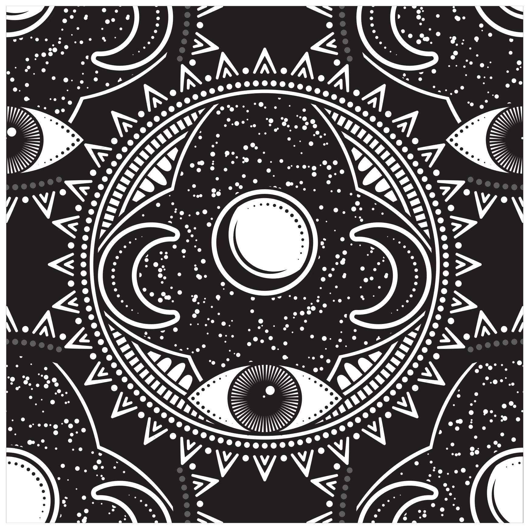 Hemels mandalapatroon vinyl tapijt mandala - TenStickers