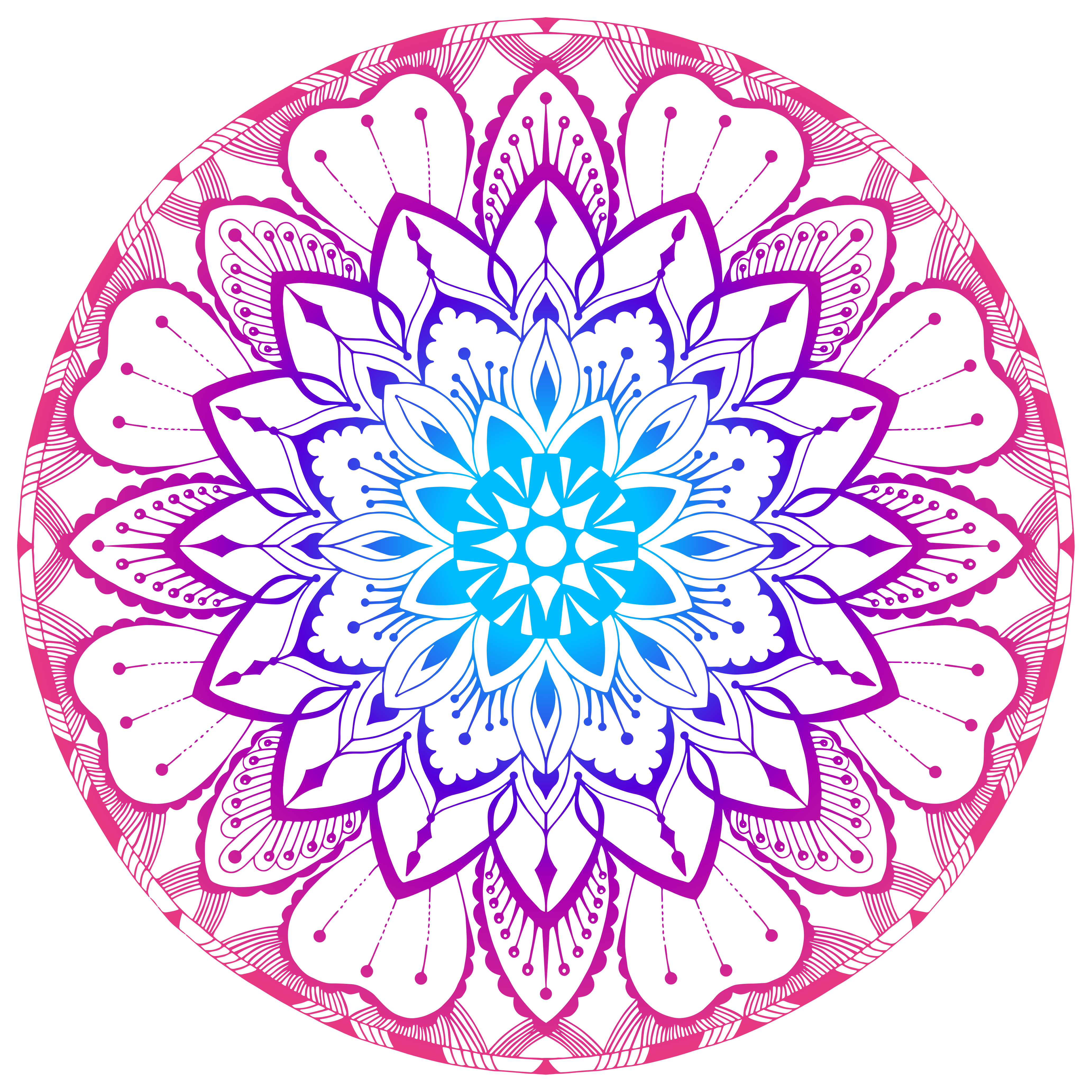Vinyl tapijt mandala patroon schijf - TenStickers