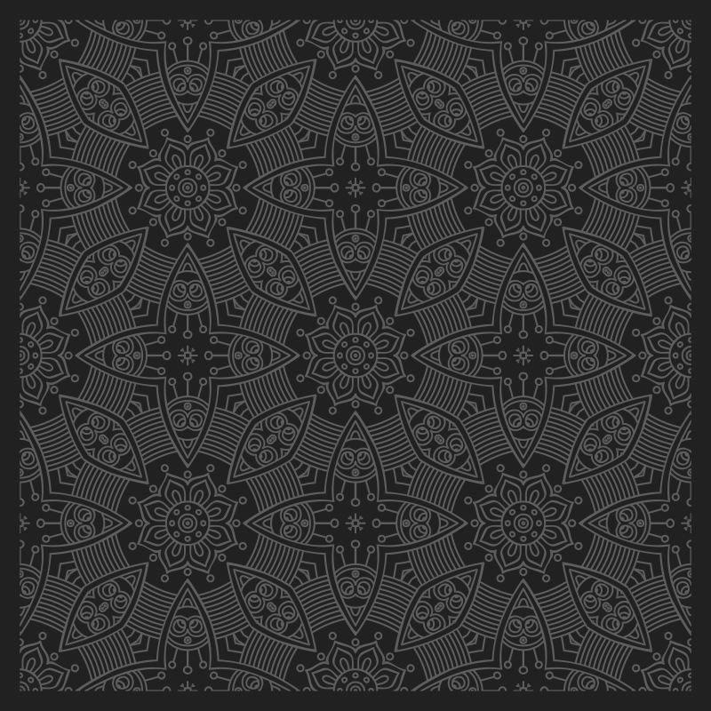 Ingewikkelde mandalapatronen vinyl tapijt mandala - TenStickers