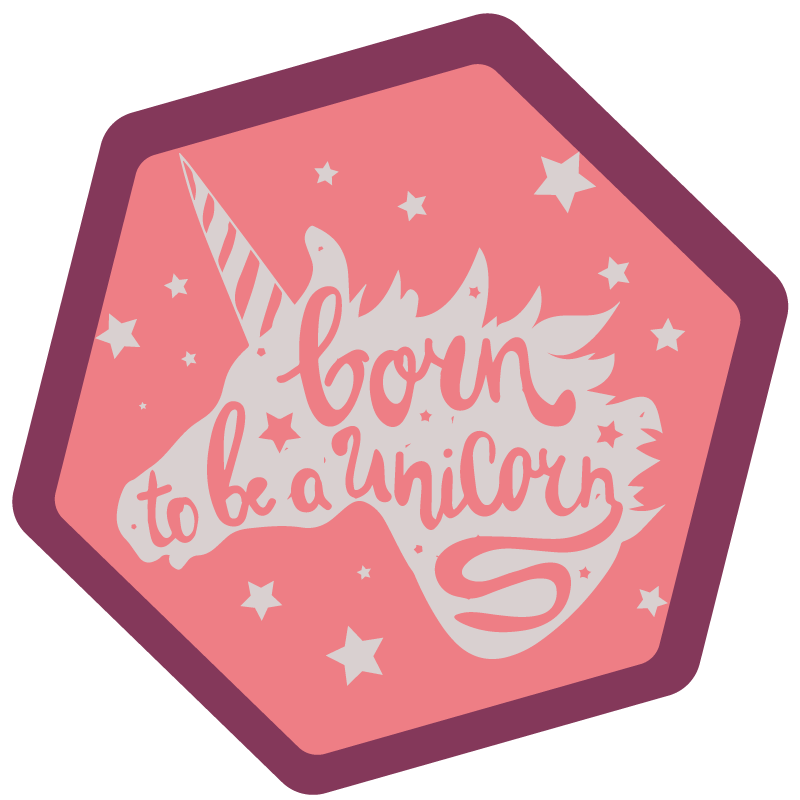 Geboren eenhoorn vinyl tapijt baby - TenStickers