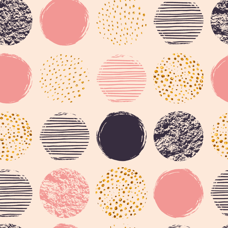 Stippenensemble vinyl tapijt geometrisch - TenStickers