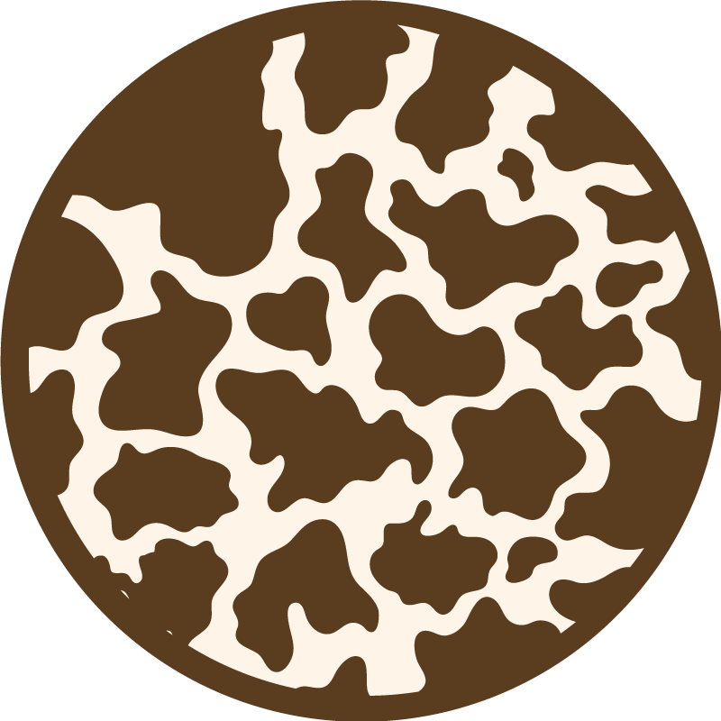 Koeienhuid rond vinyl vloerkleed dierenprint - TenStickers