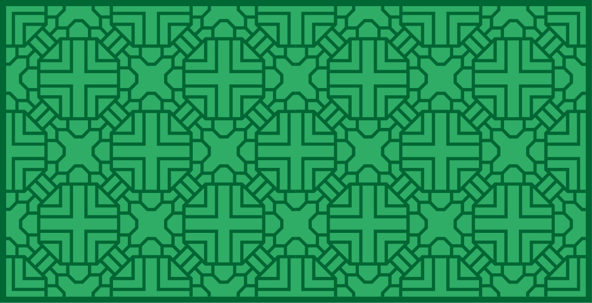 Geometrisch groen motief vinyl tapijt geometrisch - TenStickers
