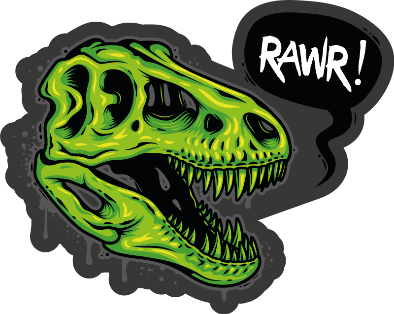 Dinosaurus afbeelding dieren vinyl tapijt - TenStickers