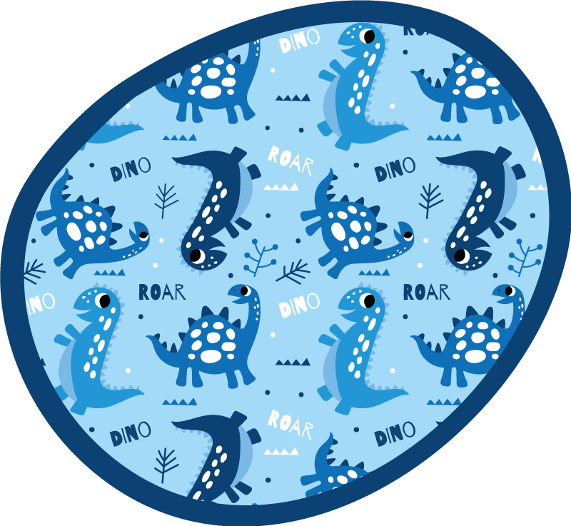 Dinosaurus speeltijdcirkel vinyl tapijt meer kinderen - TenStickers