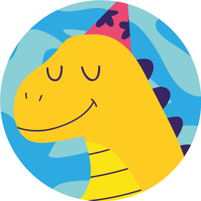 Dinosaurussenfeest thema vinyl tapijt kind - TenStickers