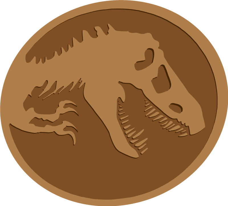 Dinosaurusfossiele afbeelding dieren vinyl tapijt - TenStickers