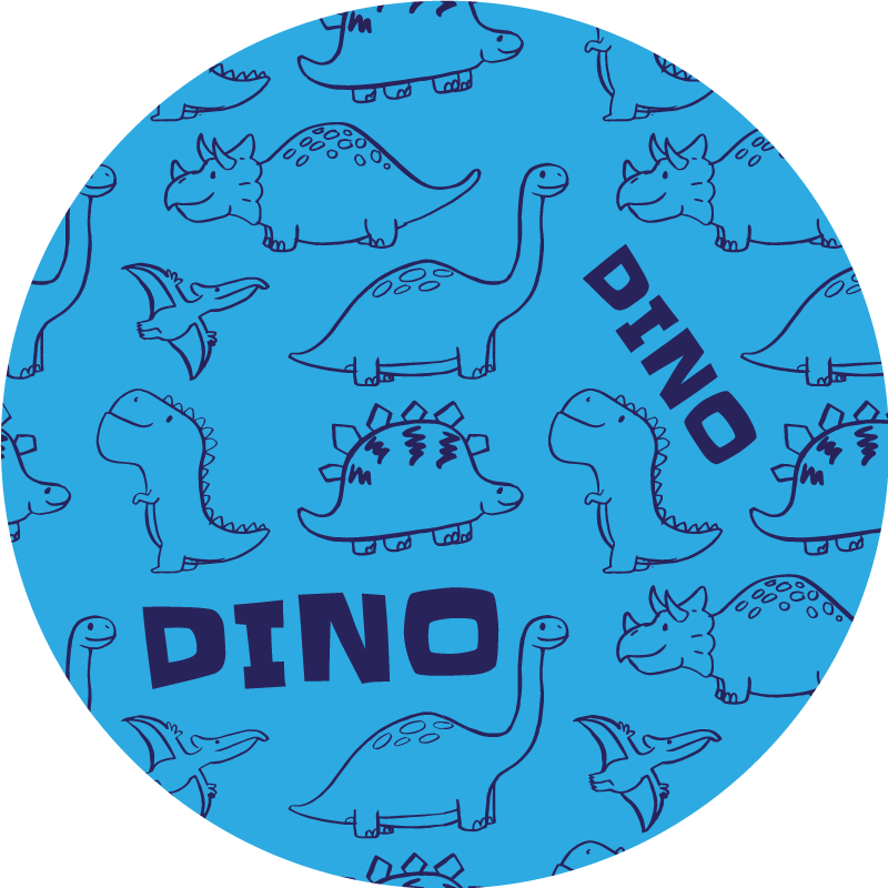 Dinosaurus thema vinyl tapijt meer kinderen - TenStickers