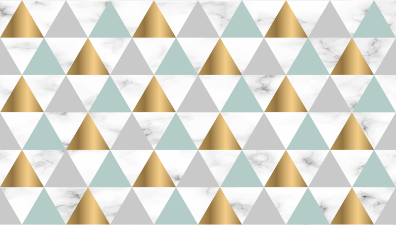 Geometrische drieklank vinyl tapijt geometrisch - TenStickers