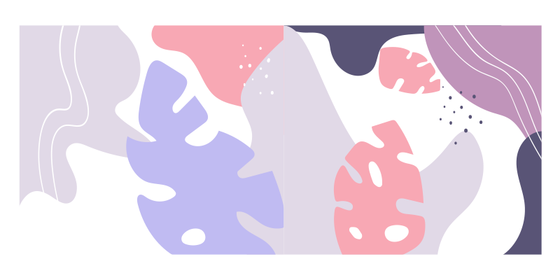 Abstracte monstera vinyl tapijt textuur - TenStickers