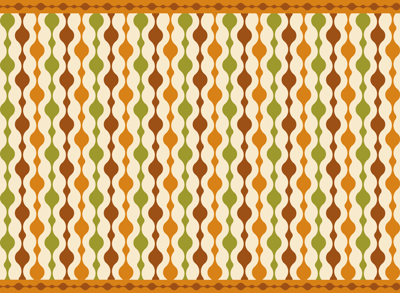 Golvende lijnen ontwerp vinyl tapijt strepen - TenStickers