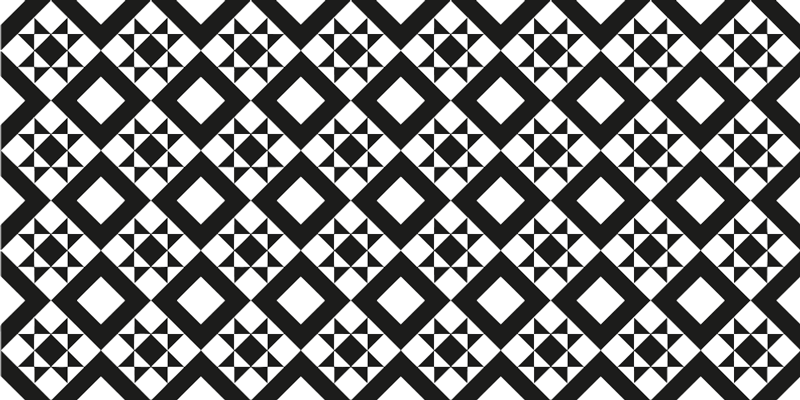 Monochrome geometrie vinyl tapijt geometrisch - TenStickers