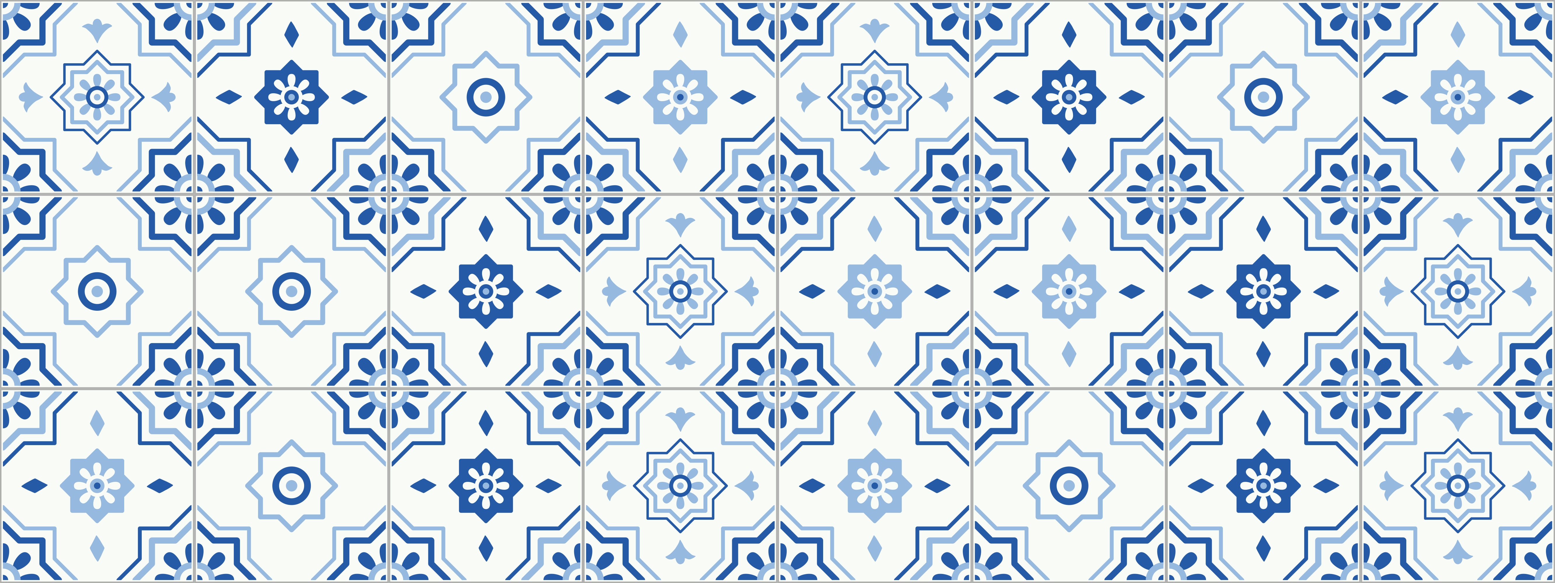 Geometrische tegelloper vinyl tapijt tegels - TenStickers