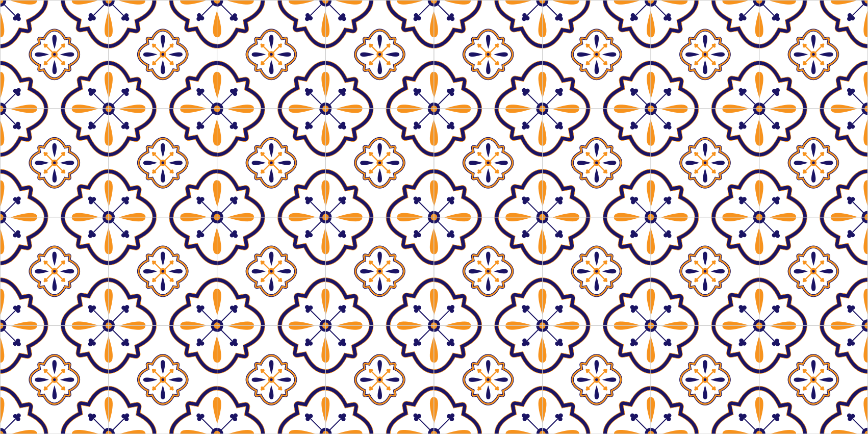 Replica van bloementegels vinyl tapijt keuken - TenStickers