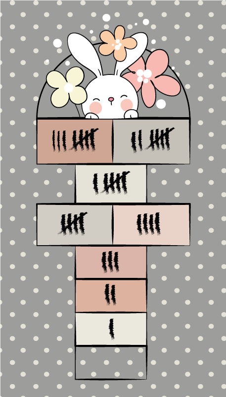 Hinkelspel-gameplay vinyl tapijt baby - TenStickers