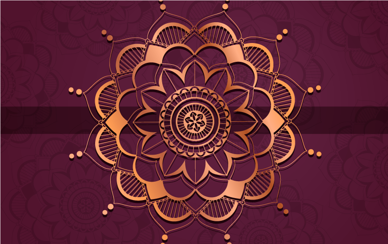 Vinyl tapijt mandala vloerdecoratie - TenStickers