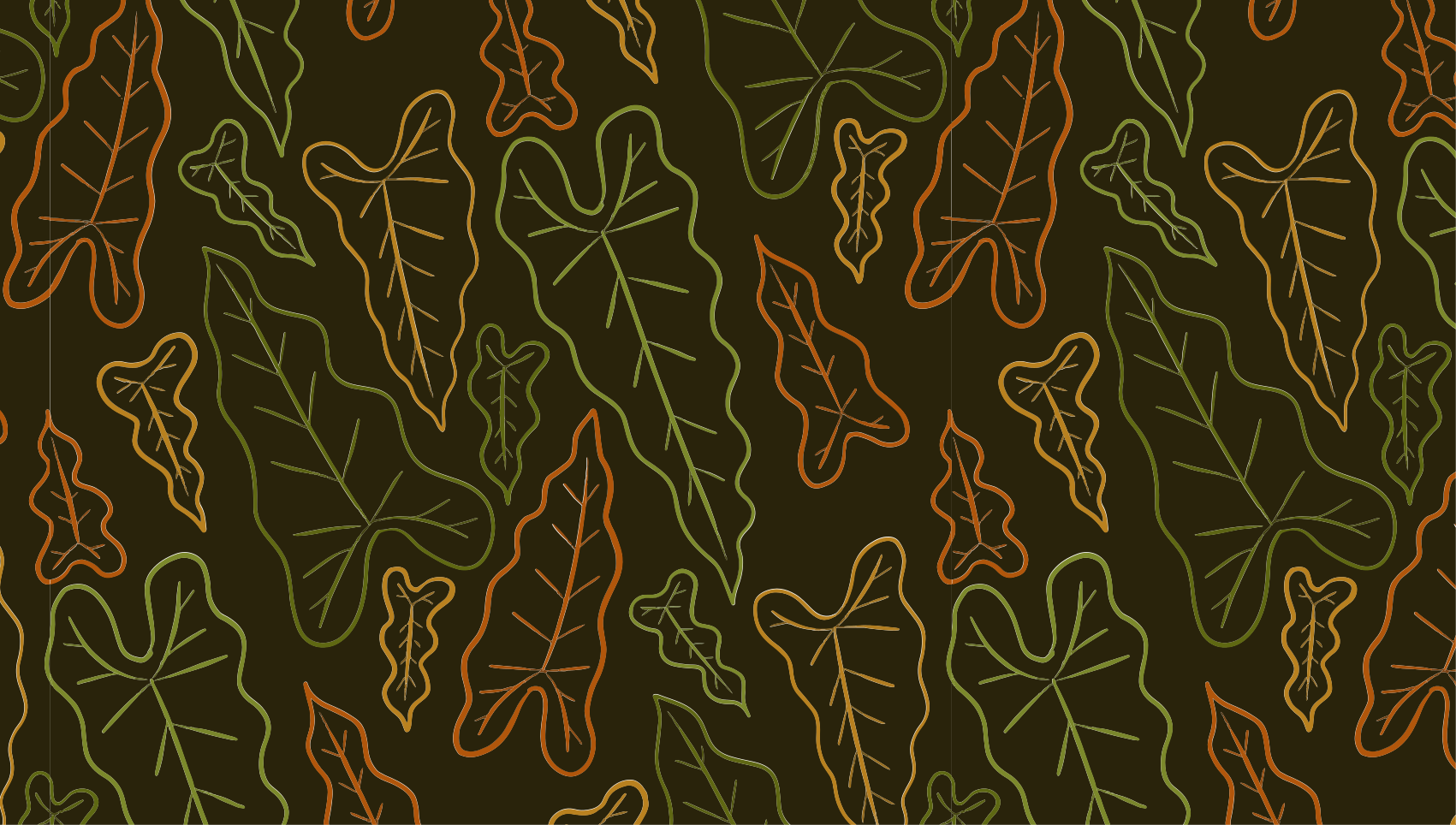 Bladcontouren vinyl tapijt bloemen en planten - TenStickers