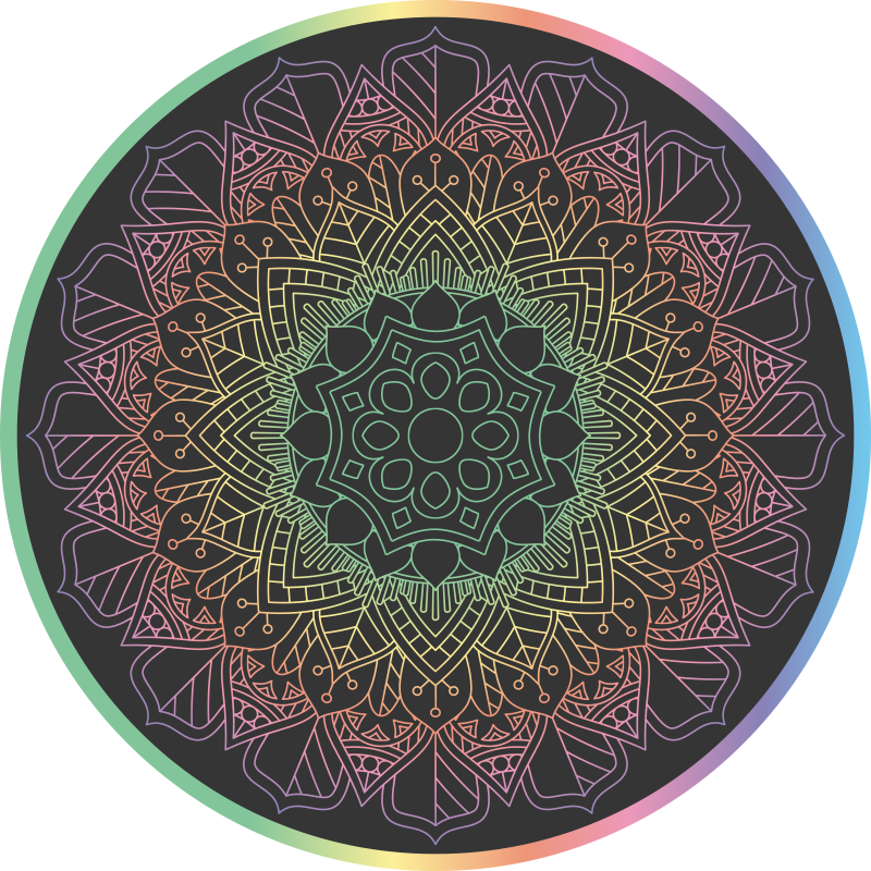 Vinyl tapijt mandala mandala meditatie - TenStickers