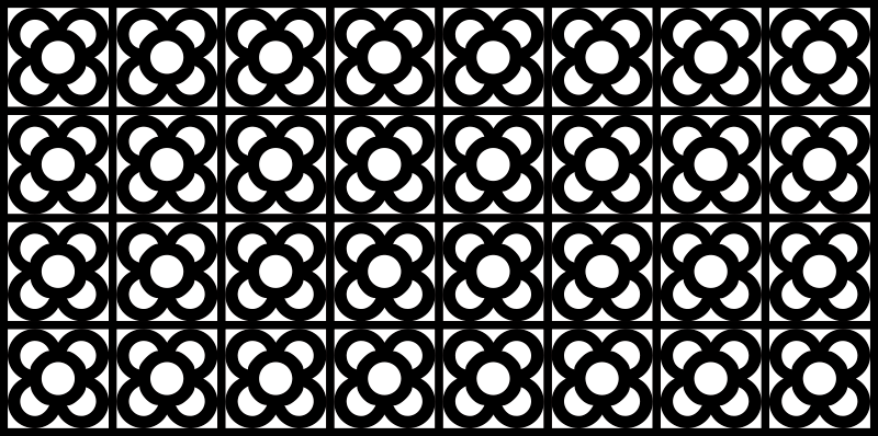 Cirkelvormige motieven vinyl tapijt geometrisch - TenStickers