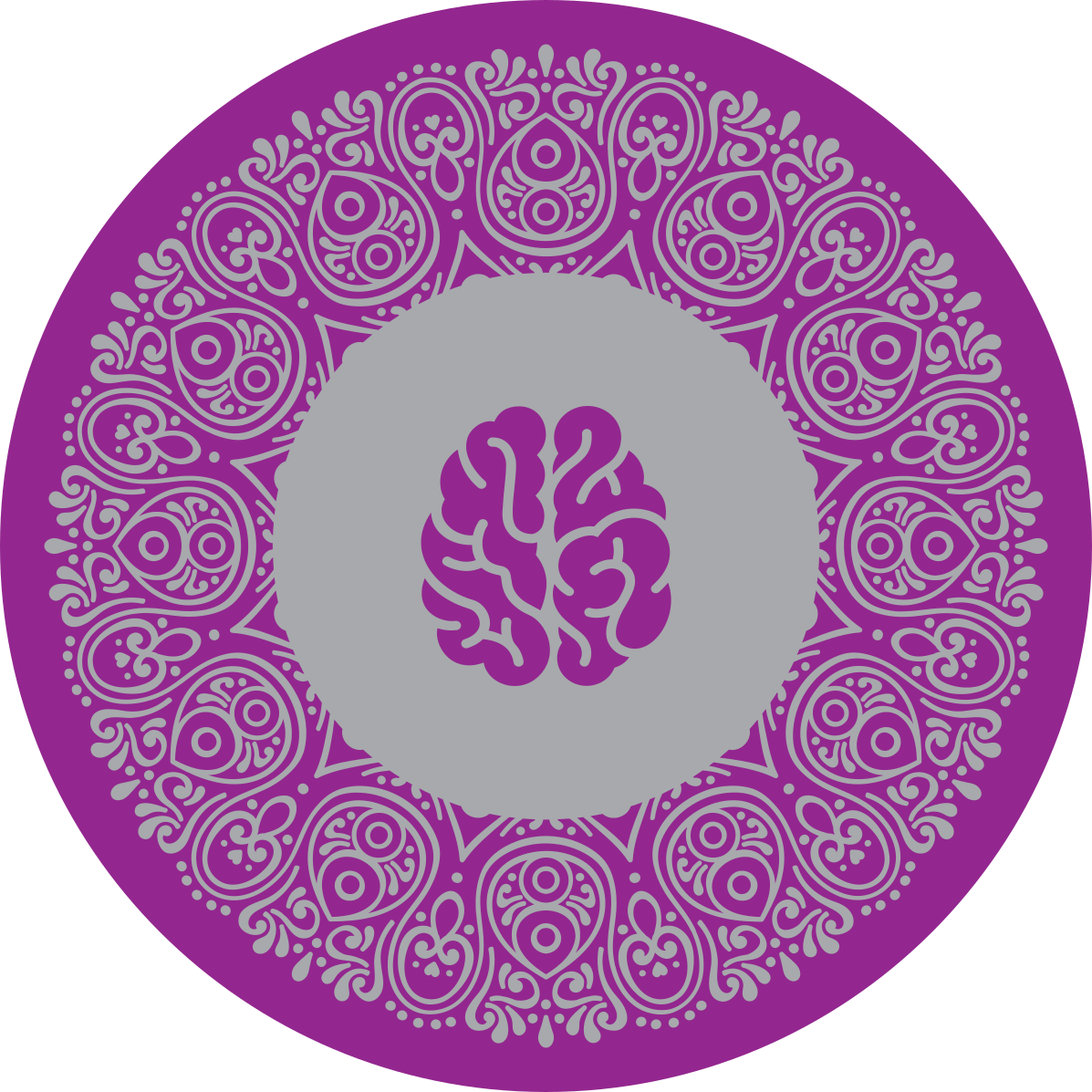 Vinyl tapijt mandala brein ontwerp - TenStickers