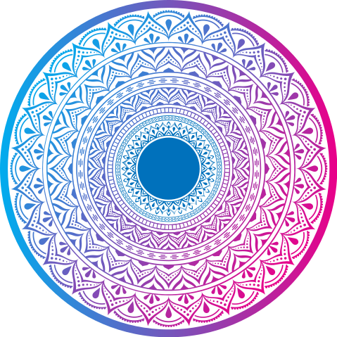 Vinyl tapijt mandala circulaire mandala array - TenStickers