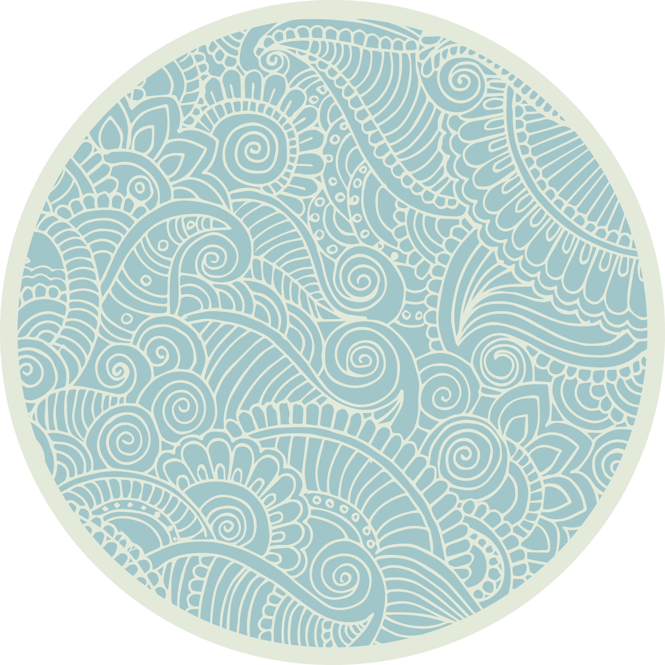 Vinyl tapijt mandala draaierende mandala - TenStickers